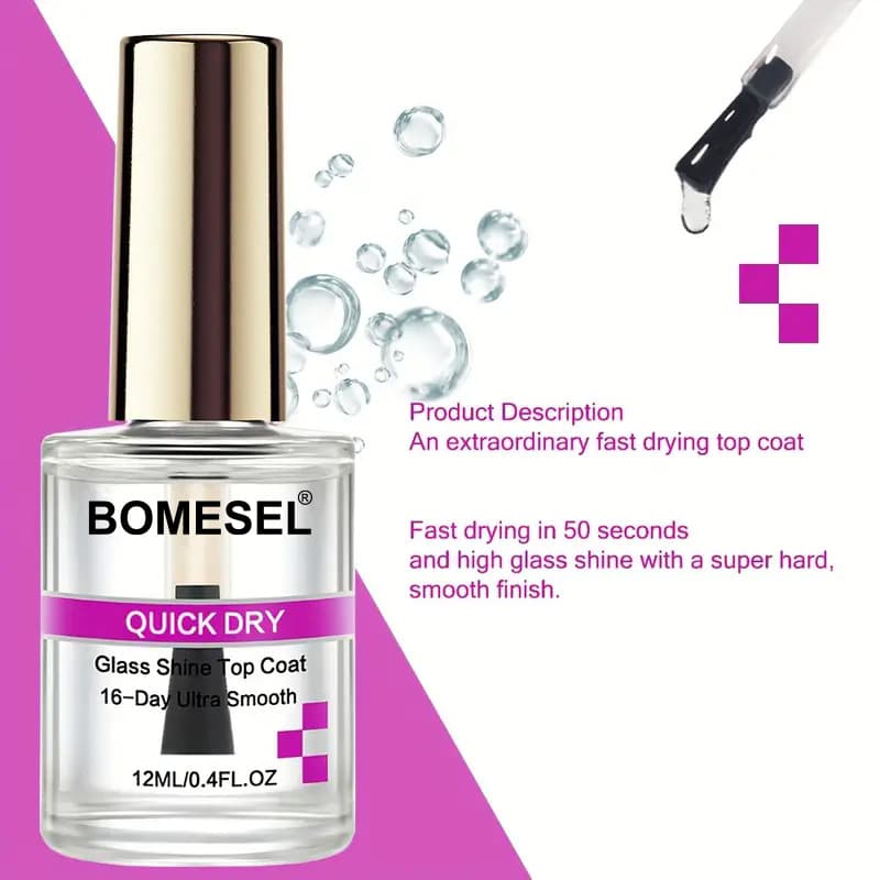 Cross-border Best-selling Nail Quick-Dry Agent Accelerates Drying Enhances Shine Nail Salon Exclusive Nail Care Product In Stock