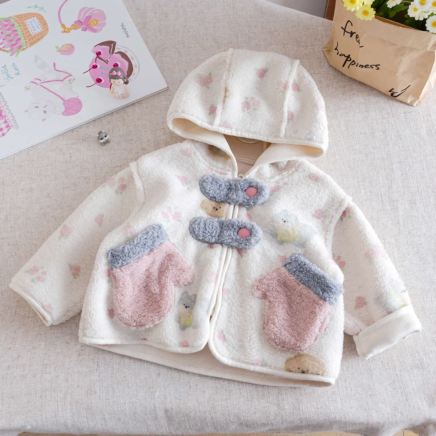 Girls' Fleece Jacket Autumn Winter 2025 New Style Baby Girl Warm Coat Kids Winter Top