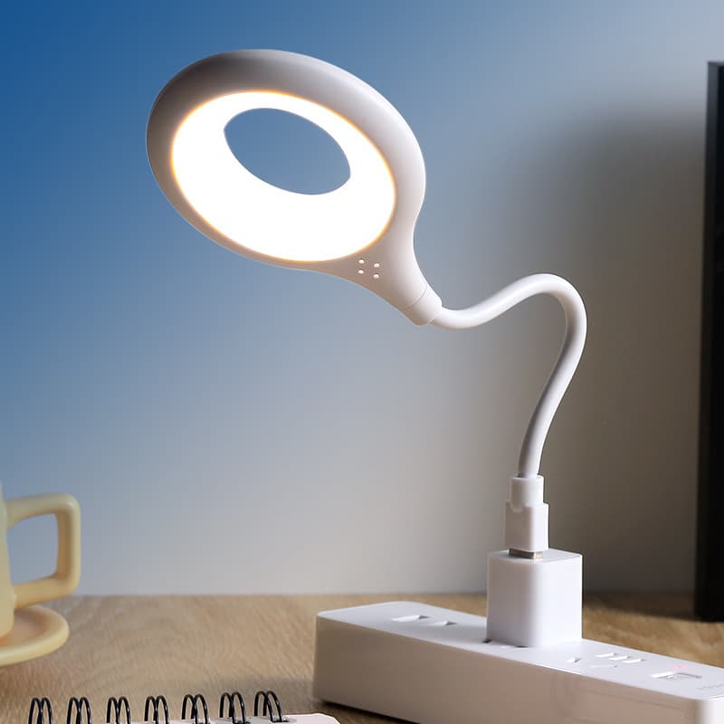 Smart Voice Night Light, Voice-Activated Lamp, USB Lighting Bedside LED Eye-Care Adjustable Student Lamp