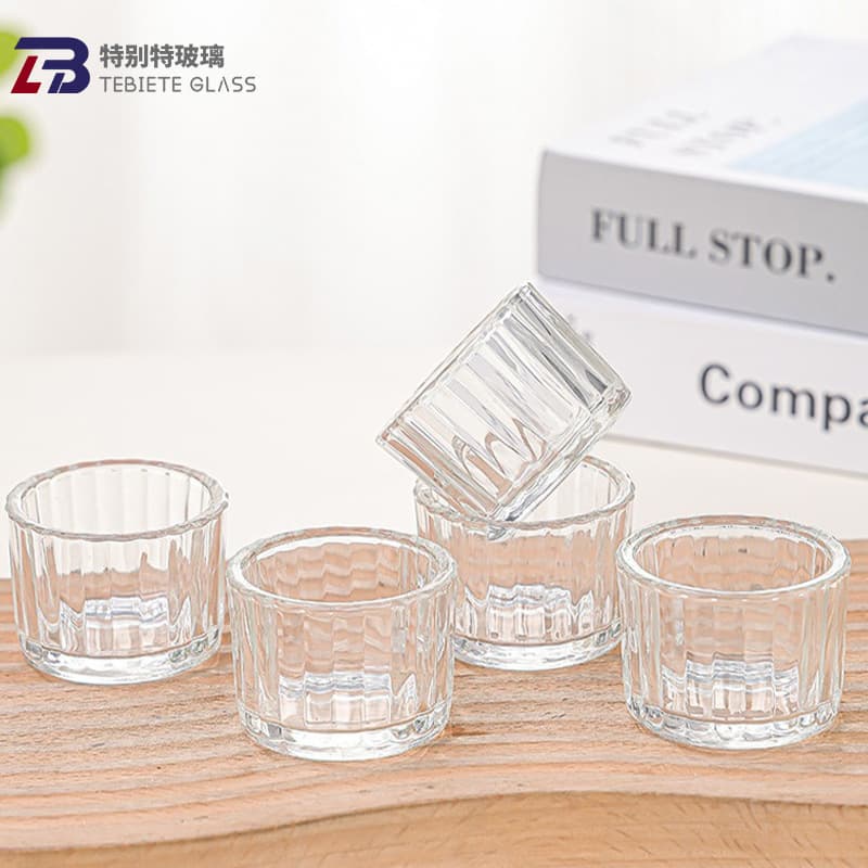Creative Transparent Scented Candle Cup Home Fragranced Glass Candle Holder Container DIY Candle Vessel Ornaments Wholesale
