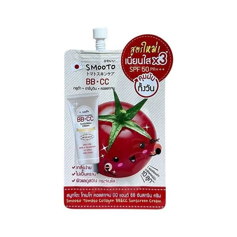 Cross-border Thailand Local Wholesale 711 Clear Nose SPF50+ Essence Lotion Water-Repellent Oil-Control Sunscreen Portable Pack