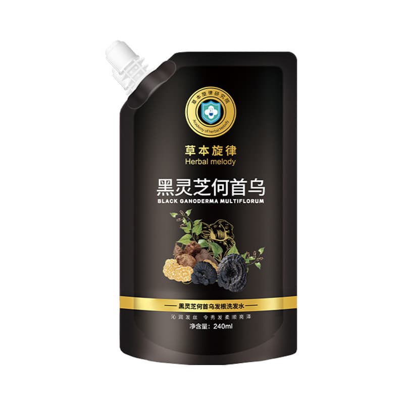 Genuine Herbal Melody Black Reishi & Polygonum Multiflorum Shampoo Anti-Hair Loss Nourishing Firming Shampoo