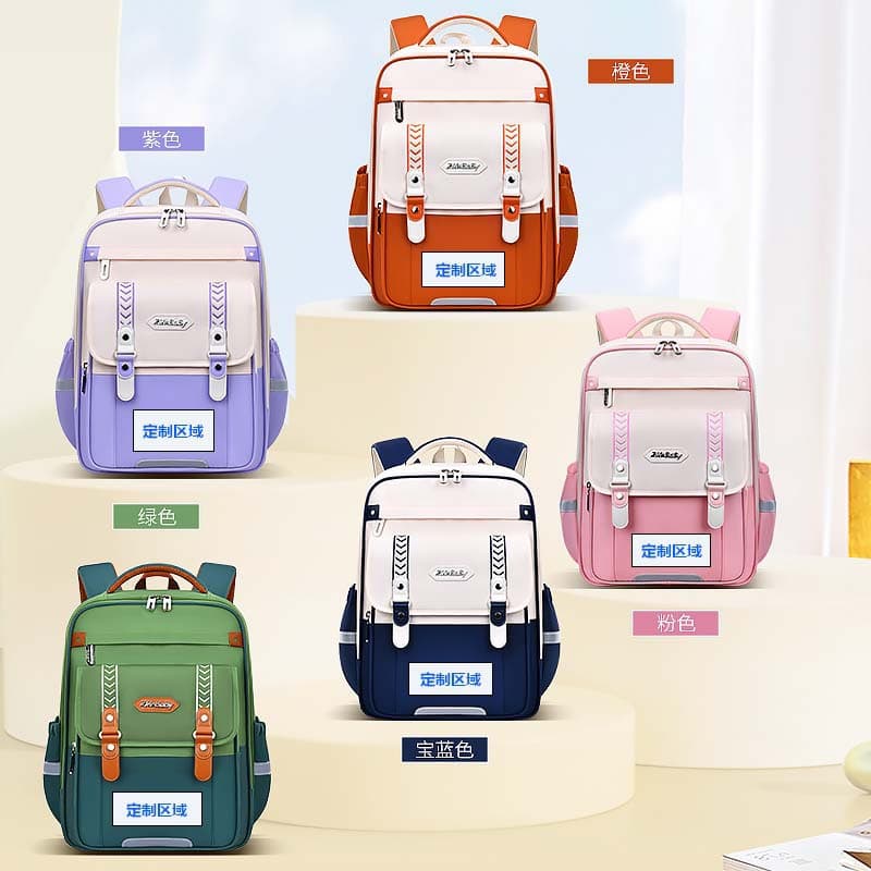 Customized Sesame Baby primary school bag, large capacity children's bag for men and women in grades 1-3, lightweight casual backpack