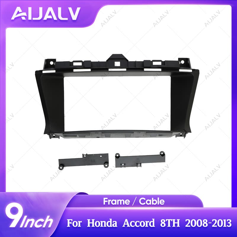 Versatile Trim Frame for Honda 8th Gen Accord 2008-2013 Android Navigation Faceplate DVD Panel 9 Inch
