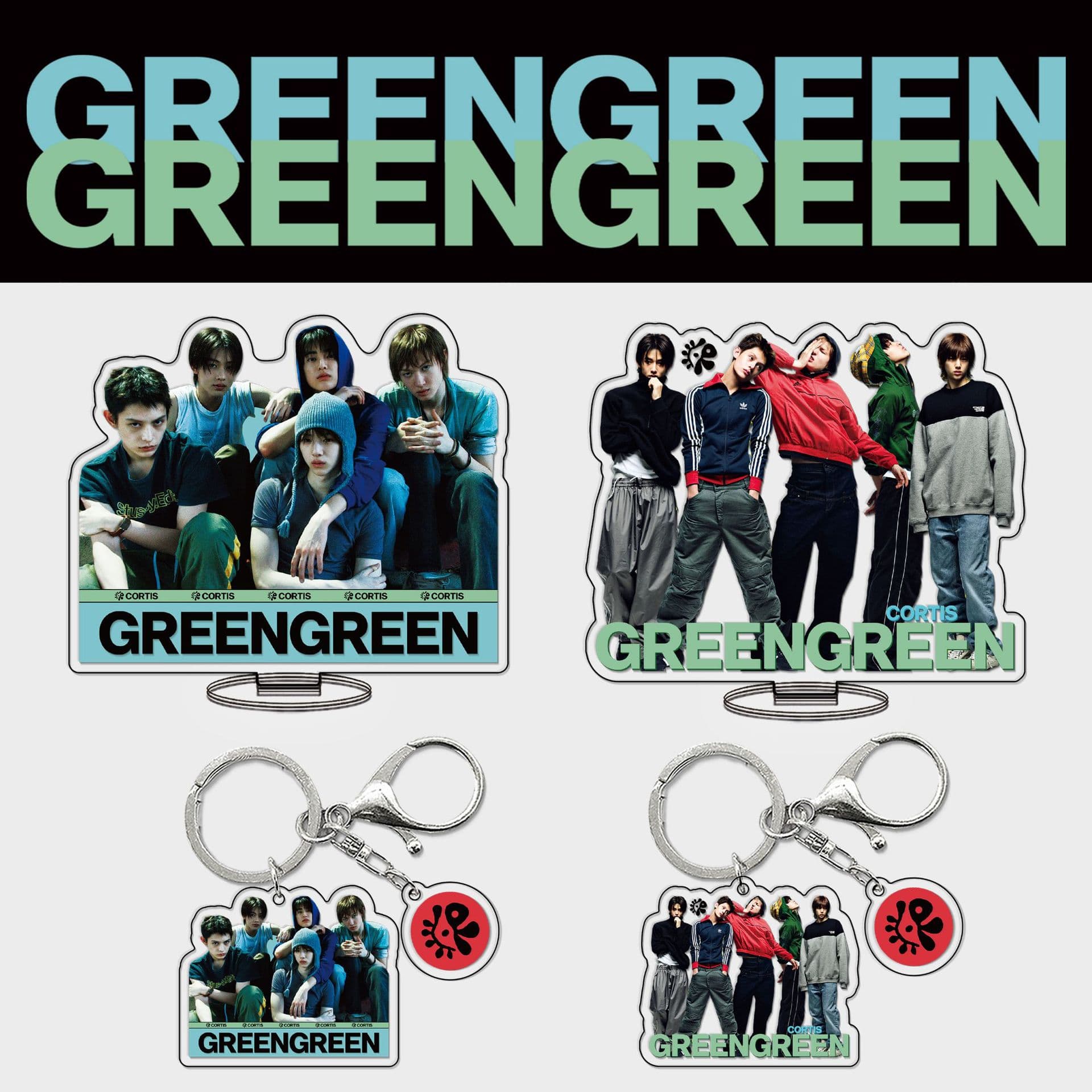 CORTIS keychain album GREENGREEN peripheral signage kpop Martin Zhao Yufan desktop decoration