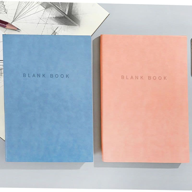 A3 Extra Thick 760-Page Business Office Large Blank Drawing Notebook, A4 Thick Simple Notebook for Students