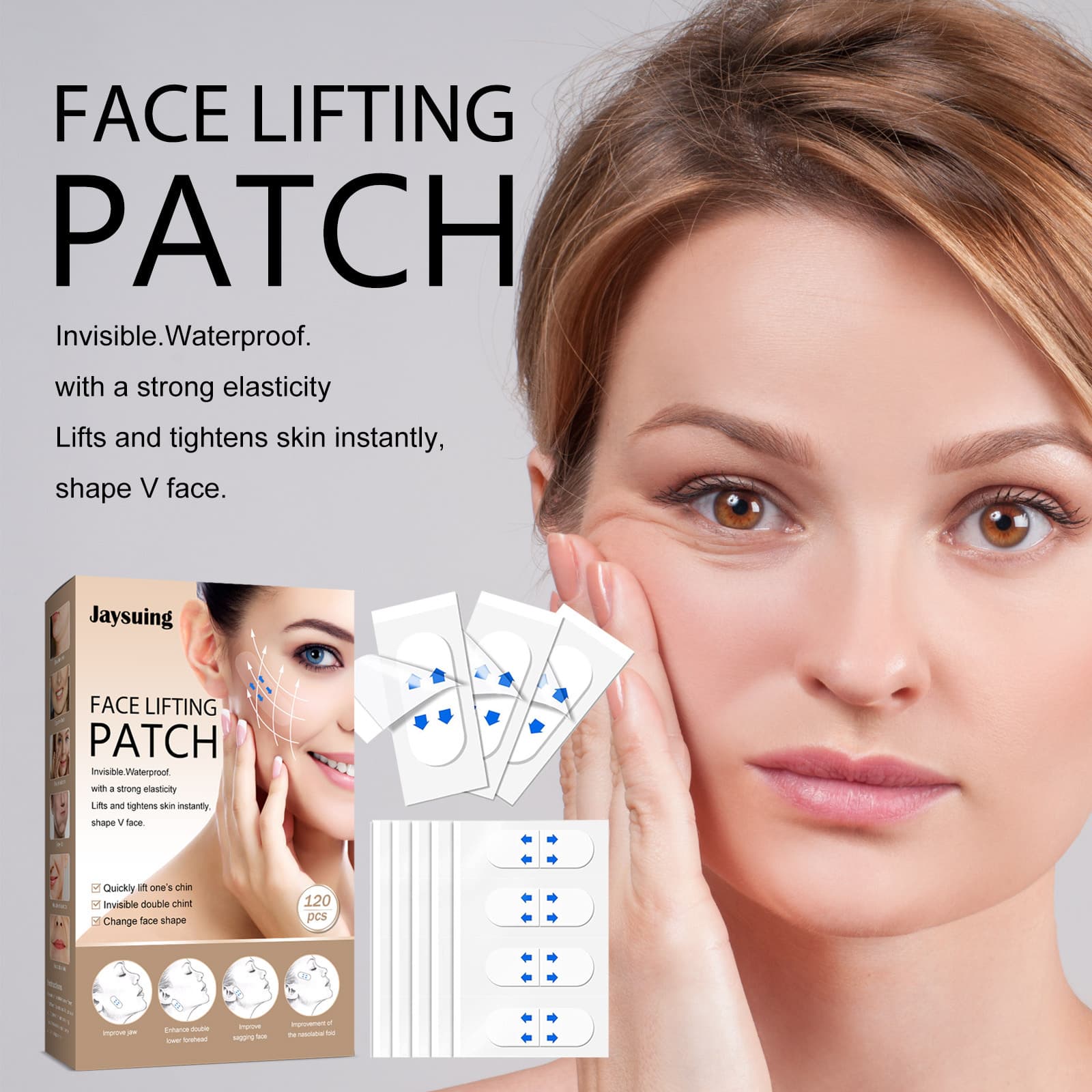 Jaysuing Facial Care Patch Lightweight Breathable Comfortable Skin-Friendly Material Daily Gentle Facial Skin Care