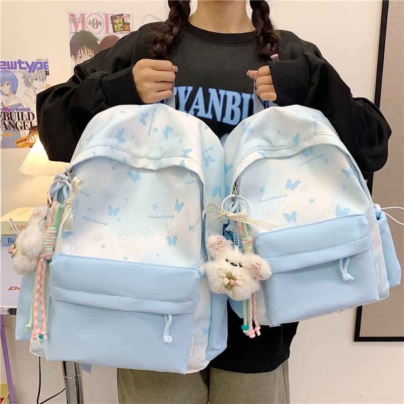 2025 summer school bag for women ins niche Korean version elementary school junior high school student backpack college student computer travel bag