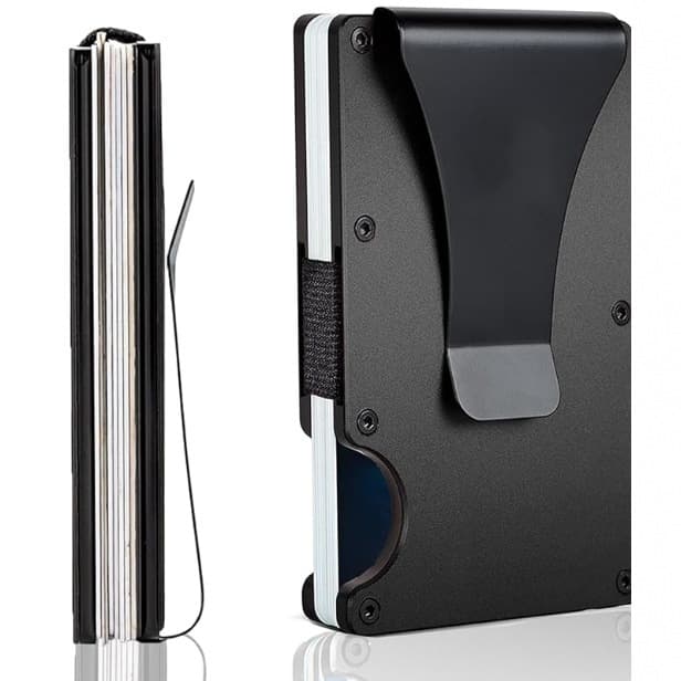 Multifunctional aluminum alloy RFID anti-theft card holder men's minimalist metal business card holder RFID credit card holder wallet