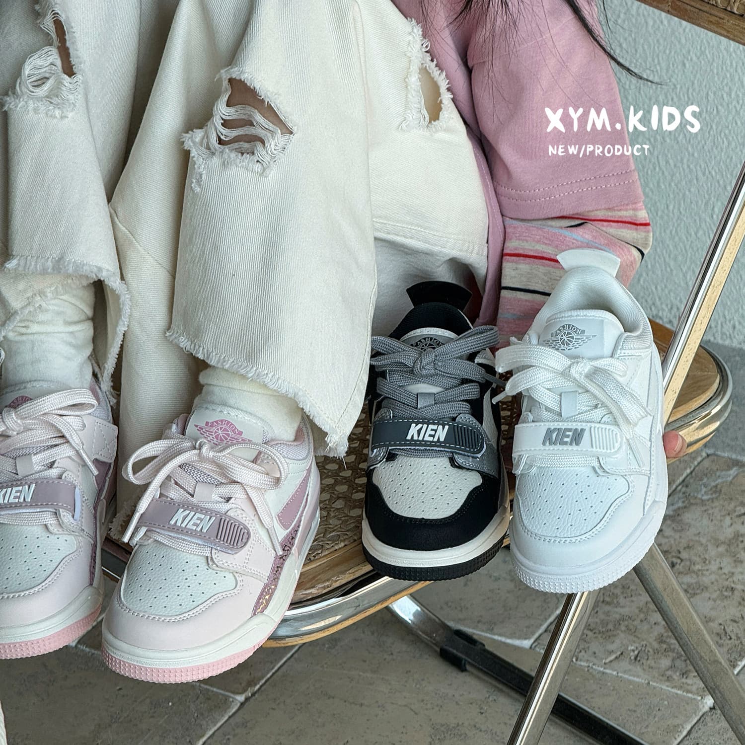 Children's Shoes 2026 New Style Kids Sports Shoes Fashionable Versatile Contrast Color Girls Skate Shoes Boys Air Cushion Basketball Shoes