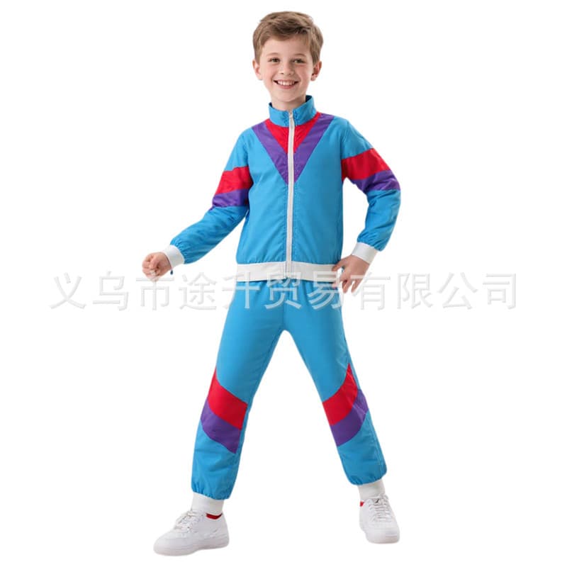 90s Retro Disco Cosplay Hip-Hop Street Dance Sportswear School Gymnastics Stage Party Performance