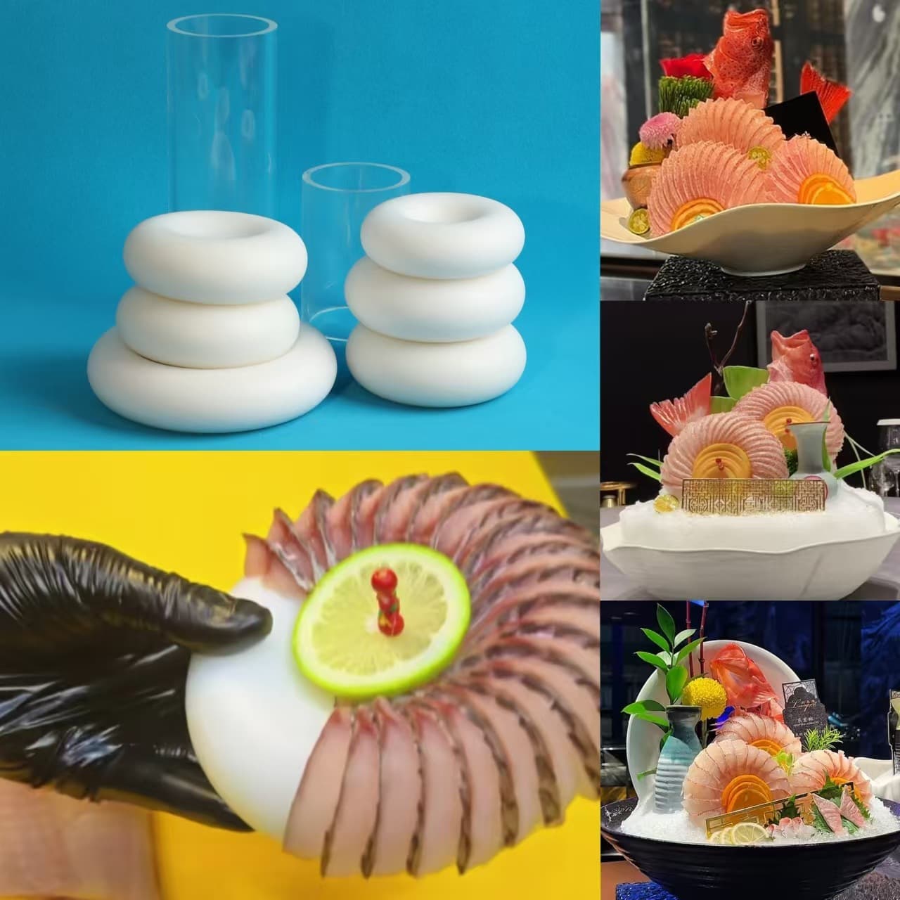 Shredded radish mold, sashimi platter decoration radish ring mold, seafood presentation mold, sashimi decoration mold
