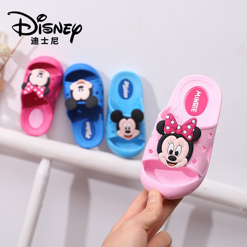 Baby Mickey Minnie Spring Summer Anti-Slip Indoor Outdoor Wearable Hole Shoe Swimming Beach Going PVC Material Cartoon Pattern