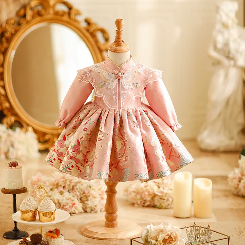 First Birthday Dress Baby Girl Princess Dress 2026 Spring Chinese Style Girl National Style One Year Birthday Grabbing Zhou Banquet Tang Suit