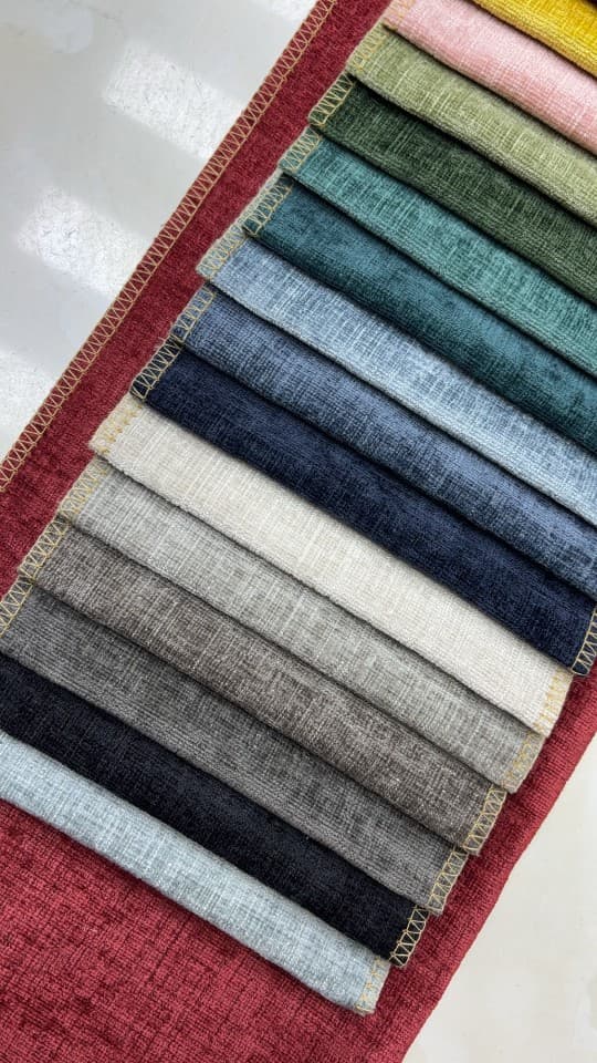 High-end Chenille Fabric Yarn-dyed Thickened Plain Sofa Material Wholesale, Pillow Cushion Sofa Cover Velvet Cloth