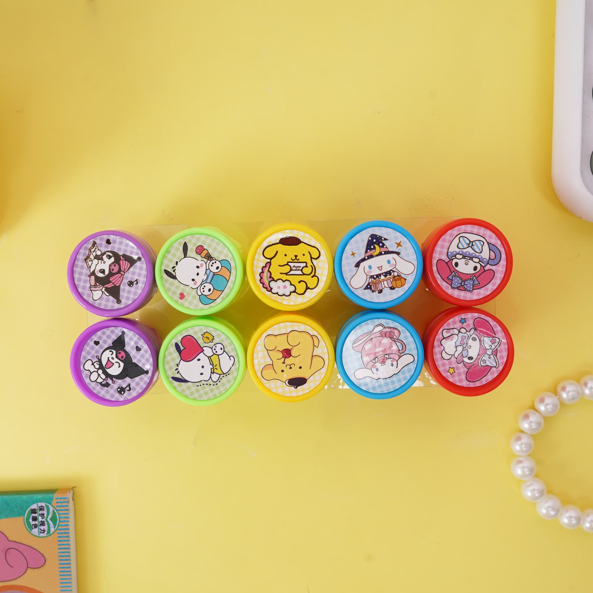 Drop shipping of Sanrio cartoon stamp sets, cute kindergarten stamps, reward gifts, Children's Day gifts.