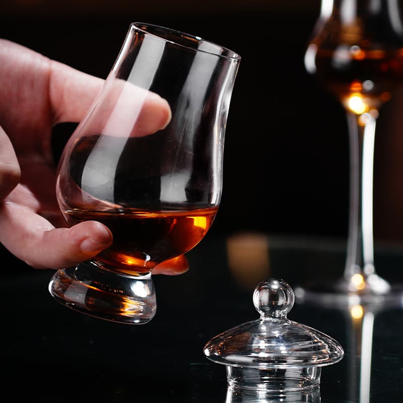 Crystal Glass Whiskey Nosing Glass ISO Professional Baijiu Tasting Glass Spirit Glass Tulip Glass