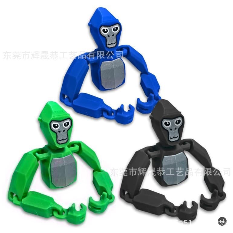New Cross-Border Gorilla Tag Flexy Fidget Figurine Toy - Poseable Gorilla Toy