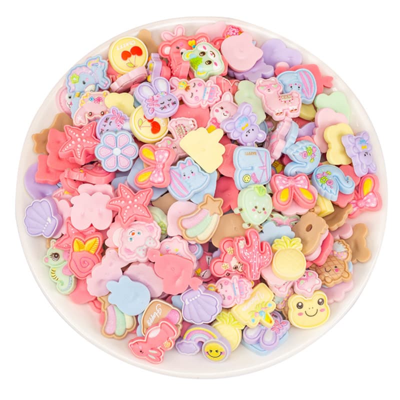Resin accessories cute cartoon small version mini diy decorative stickers jewelry handmade materials mobile phone three-dimensional patch