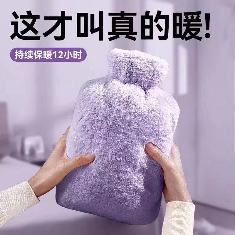 Hot Water Bottle Filling Thickened Hand Warmer Plush Cover for Abdomen Heat Therapy, Cute Plush Refillable Cover, Explosion-Proof, Student Wholesale