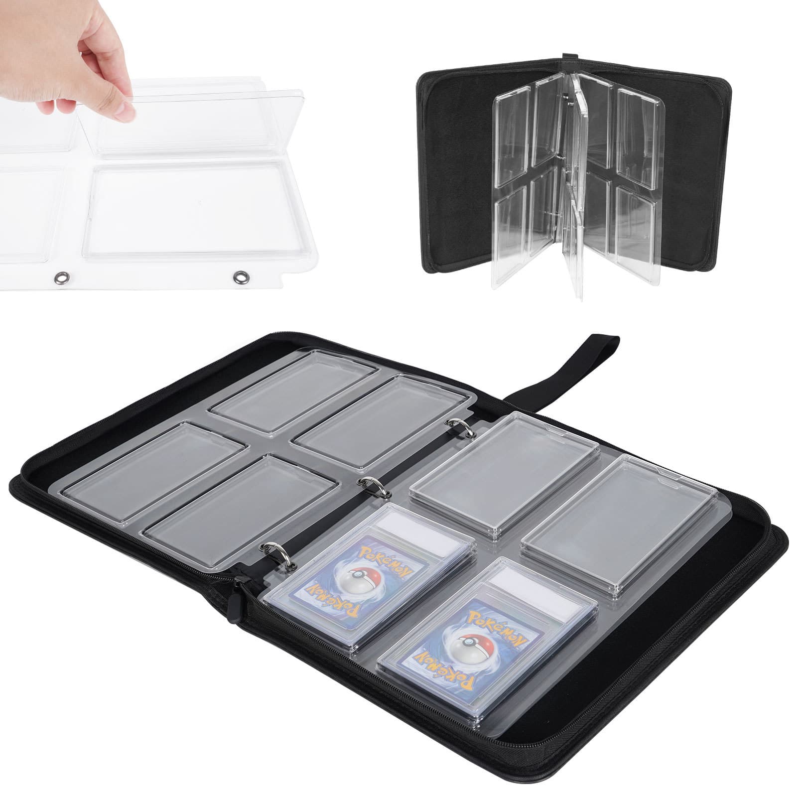 PSA Graded Card Holder Album for Card Storage and Collection Protection, Bulk for Sports Stars, Pokemon, Yu-Gi-Oh, Magic the Gathering