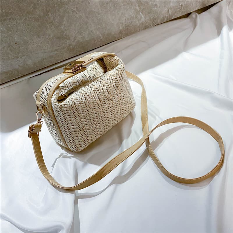 Spring and Summer Small Bag for Women 2025 New Trendy Korean Style Versatile Crossbody Bag Simple Fresh Single Shoulder Straw Woven Handbag