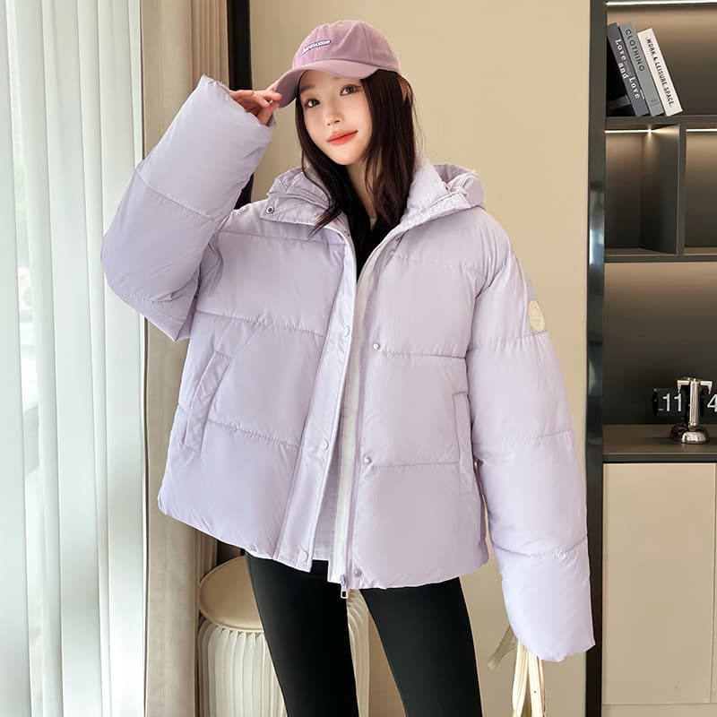 Cotton coat for women winter 2026 Korean style loose cotton jacket fashionable large size hooded warm coat small short cotton coat