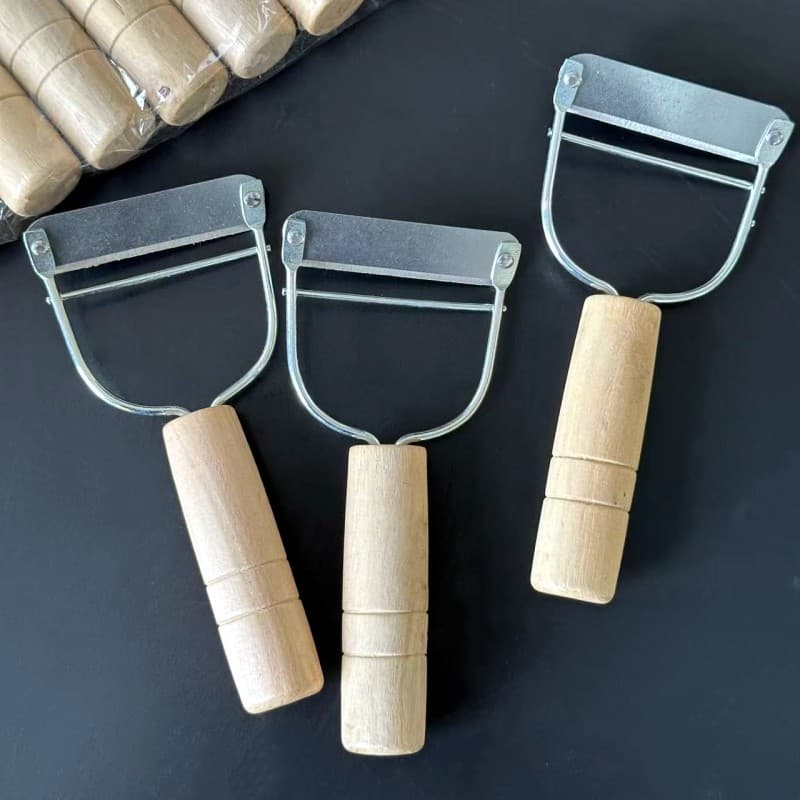 Wooden Handle Fruit and Vegetable Peeler, Stainless Steel Peeling Knife for $1-$2 General Merchandise