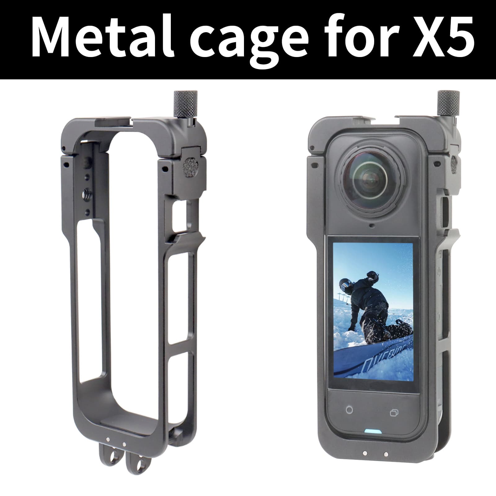 Shadowstone Insta360 X5 Metal Rabbit Cage Aluminum Alloy Multi-Function Display Frame Accessories Professional Accessories