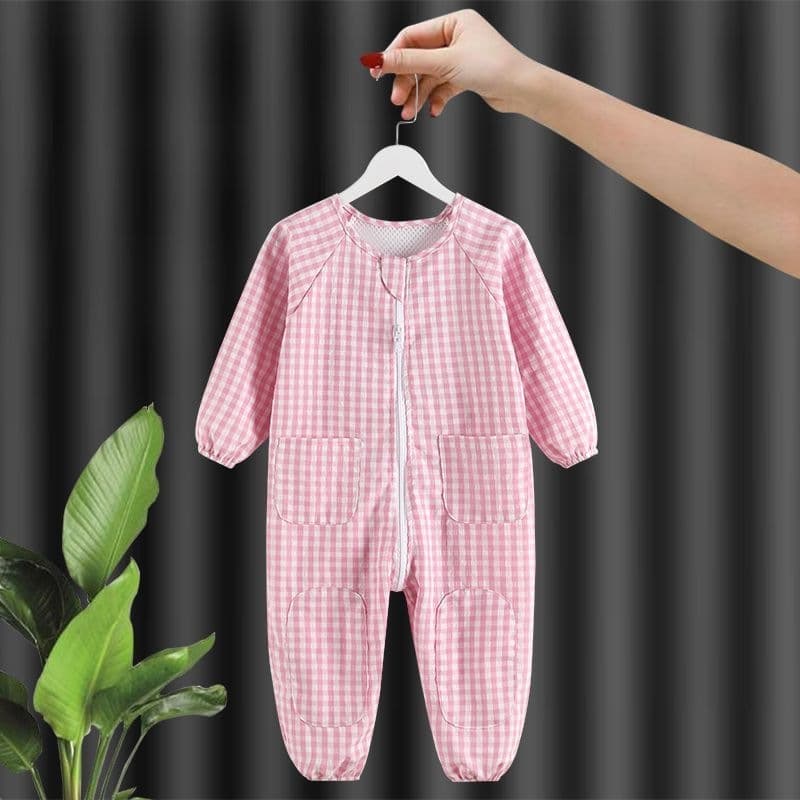 Baby crawling clothes summer thin outer wear anti-dirty baby jumpsuit children's outdoor coveralls outdoor jumpsuits