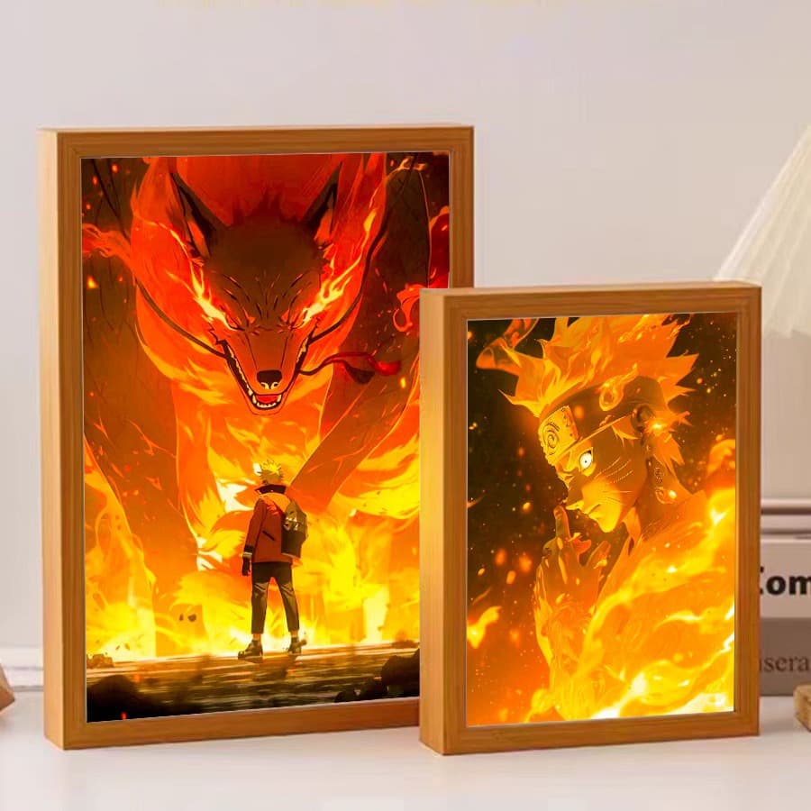 Anime Character Bedroom Bedside Glowing Decorative Painting Naruto Uzumaki Gift for Boyfriend Light Painting