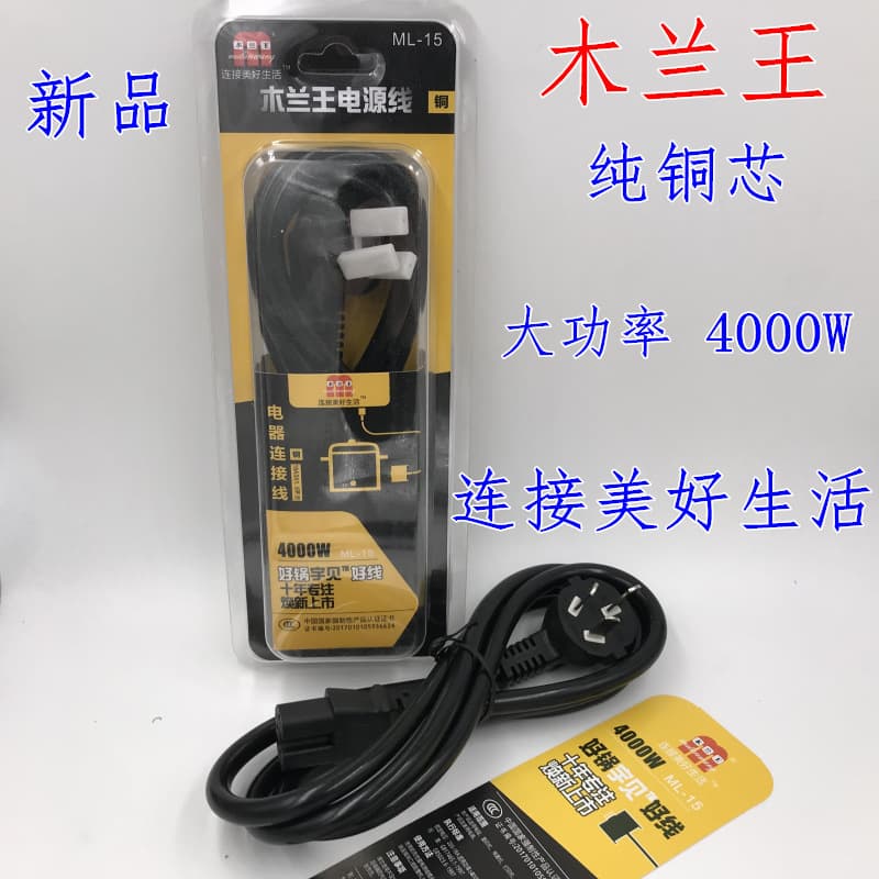 New power cord for rice cooker, electric kettle, three-hole 4000w 16A high-power wire