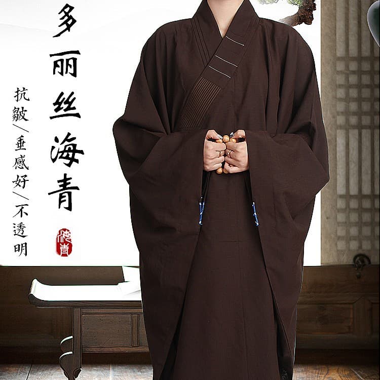 Emperor's Choice Taiwan Doris Haiqing Lay Buddhist Attire for Men and Women, Summer Haiqing Monk Robe, Kasaya, Monastic Garments