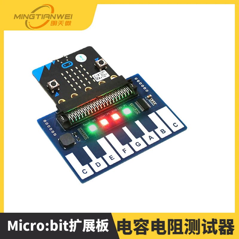 Micro:bit Expansion Board, Mini Piano Music Expansion Board, Cool Colorful Lights/Buzzer/Keys