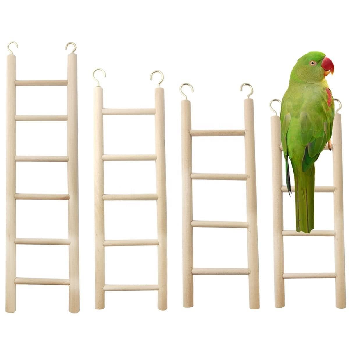 Cross-border Wooden Bird Ladder Climbing Toy for Budgies, Hanging Pet Cockatiel Bird Climbing Ladder Toy