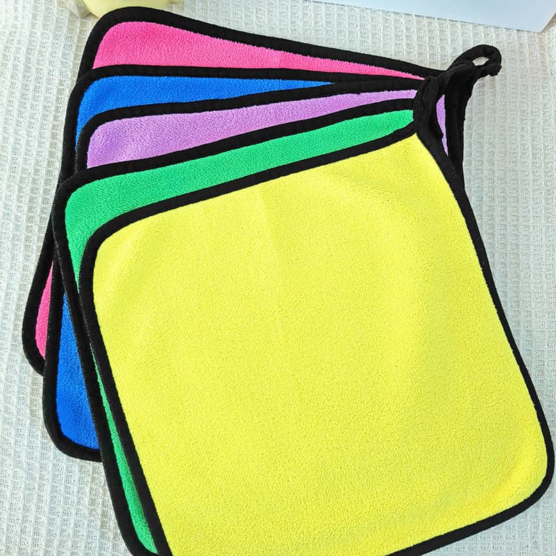Coral Fleece Thick Double-Sided Multi-Purpose Towel for Car/Kitchen/Household Absorbent Cleaning Rag
