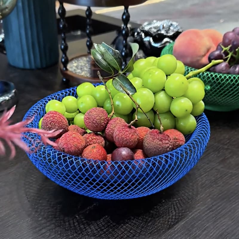 Nordic INS Style Creative Handmade Modern Iron Wire Nest Mesh Storage Plate Coffee Table Snack Basket Fruit Bowl