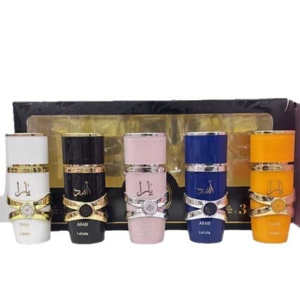 Cross-border Hot Selling Yara Men's and Women's LATTAFA Perfume 30ml 5-Bottle Set Long-Lasting Scent Middle East Dubai Perfume