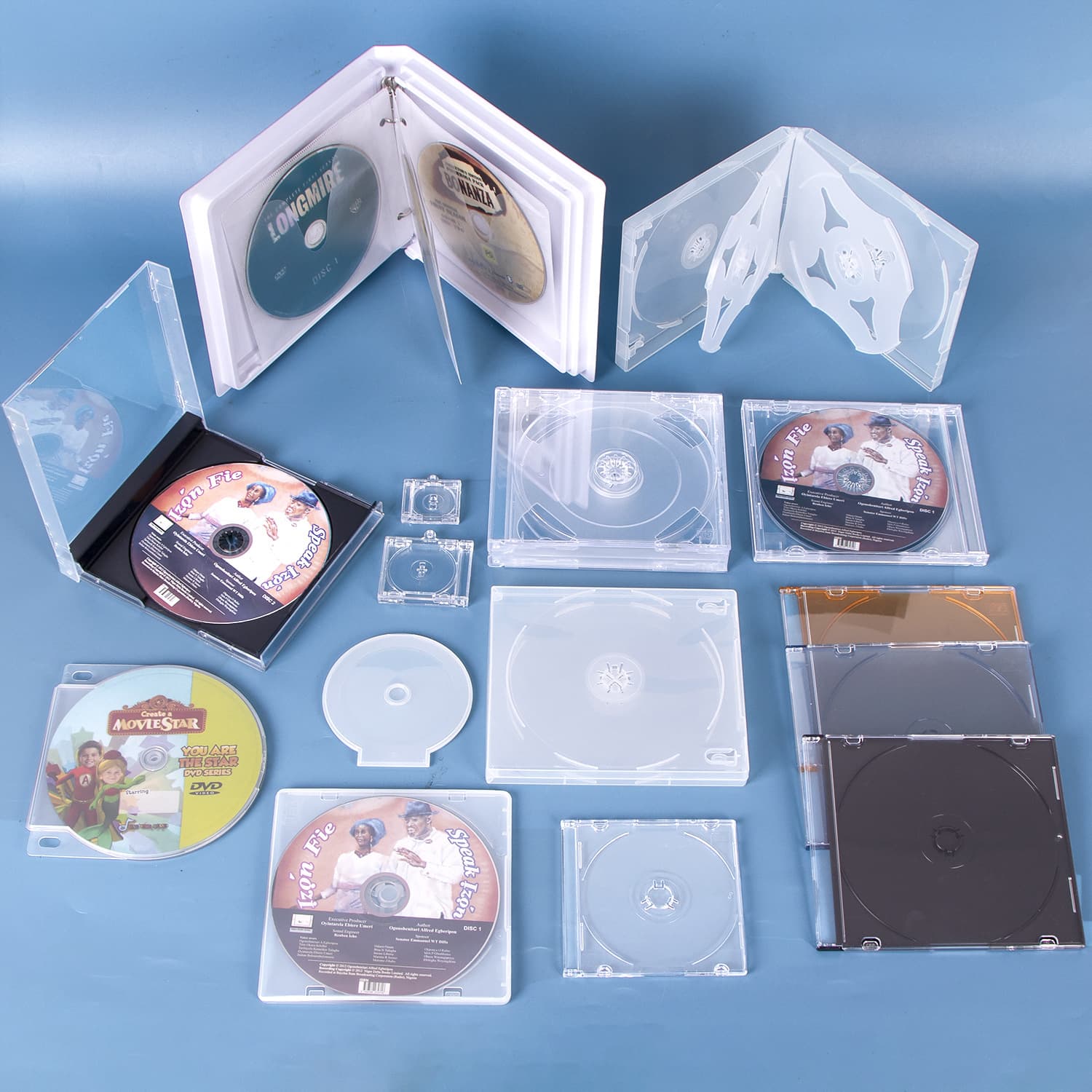 Factory direct 5.2mm square single-disc plastic case, PS DVD disc packaging box, CD album storage case