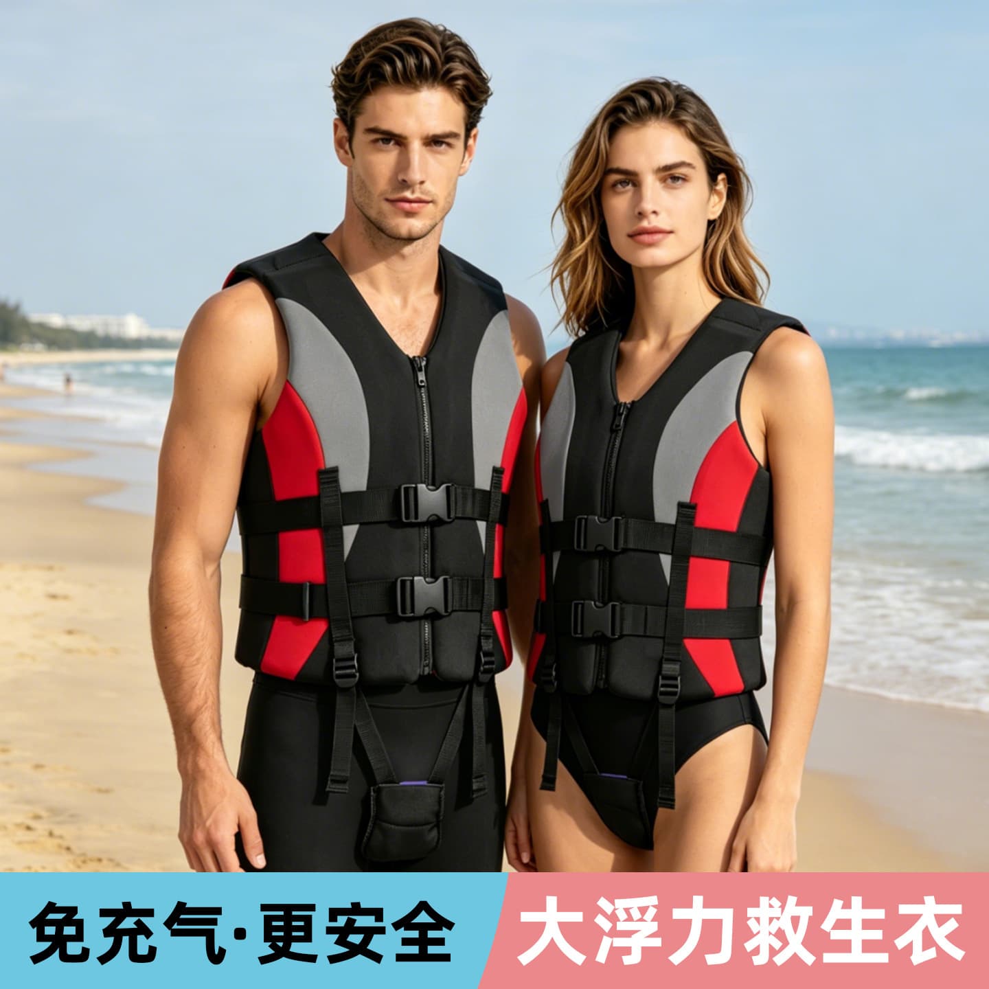 Professional Life Jacket Adult Marine Vest Fishing Swimming Rescue Inflatable Surfing High Buoyancy Survival Suit