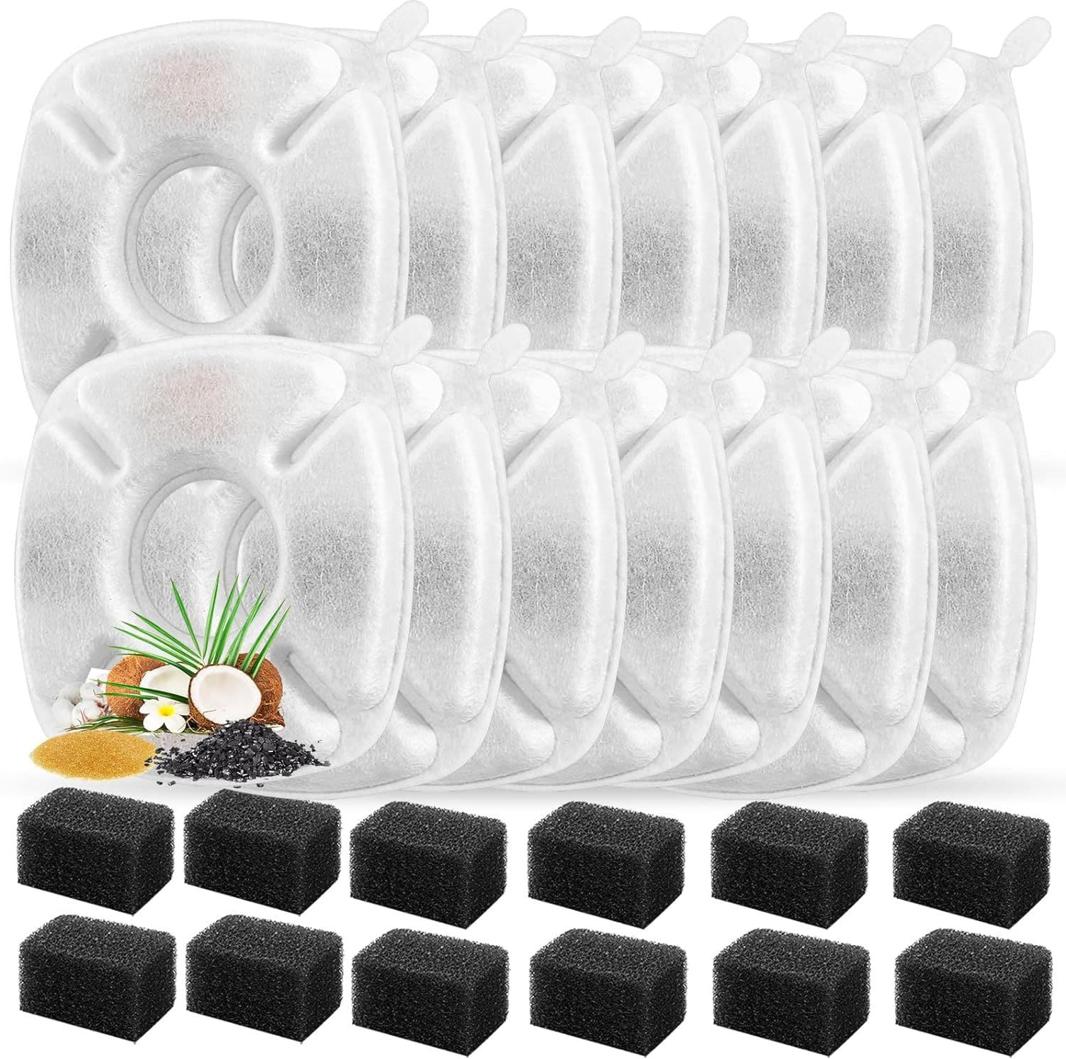 Amazon Pet Water Dispenser Filter Element Pet Filter Cotton Cat and Dog Filter Element Activated Carbon Filter Factory Direct Sale