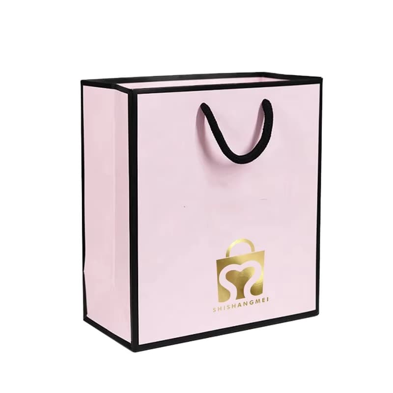Custom Printed Paper Bags with Your Own Logo, Small Paper Bags for Jewelry with Cotton Rope Handles, Jewelry Packaging Paper Bags