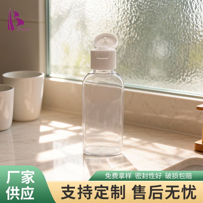 Wholesale 60ml PET Transparent Plastic Octagonal Bottle Hand Soap Bottle Cleaner Disinfectant Portable Refillable Bottle