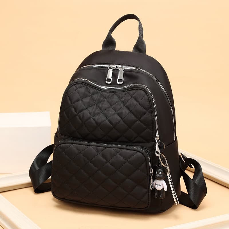 Women's Large Capacity Backpack, Korean Style Travel Bag, Letter Print Casual Outdoor Oxford Cloth Bag, Versatile and Stylish