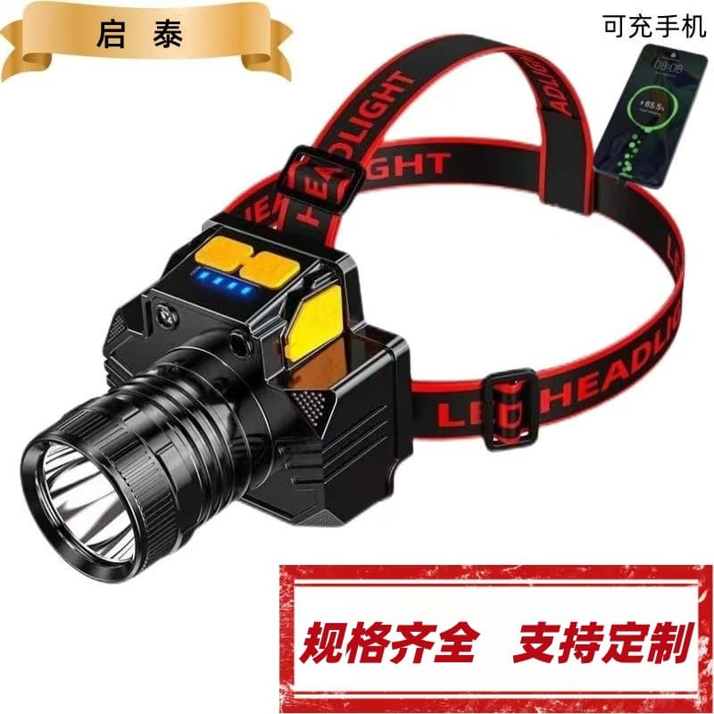 New Motion Sensor Headlamp Bright Flashlight Head-Mounted Outdoor Household USB Rechargeable Night Fishing Headlight Small Mining Light