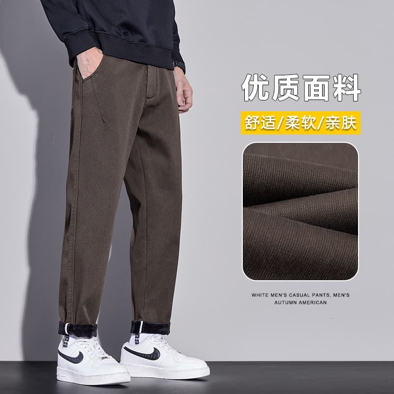 2025 Pants Men Trendy Versatile Fall New Straight Business Casual Long Pants Lyocell Pants Trendy Brand Men