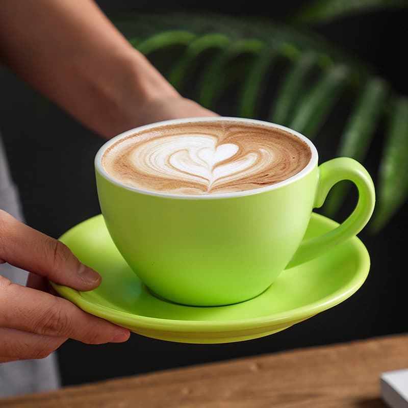 Matte ceramic coffee cup competition latte art cup thickened 220ml coffee shop commercial kabu latte coffee cup