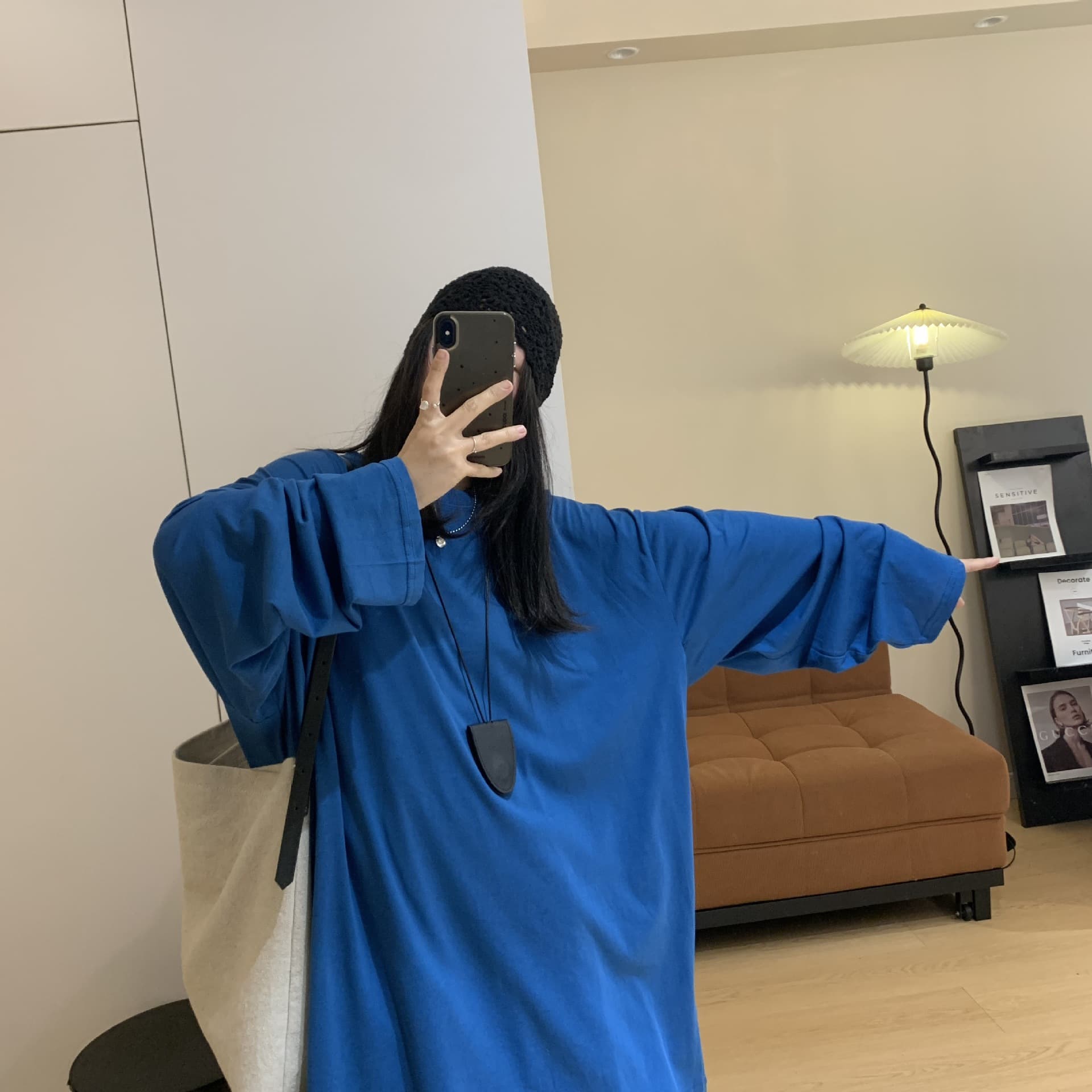 2026 New Product, Lazy Style, Simple Solid Color Round Neck Long-Sleeved T-Shirt, Women's Loose Casual Top, Spring and Summer Plus Size Women's Clothing