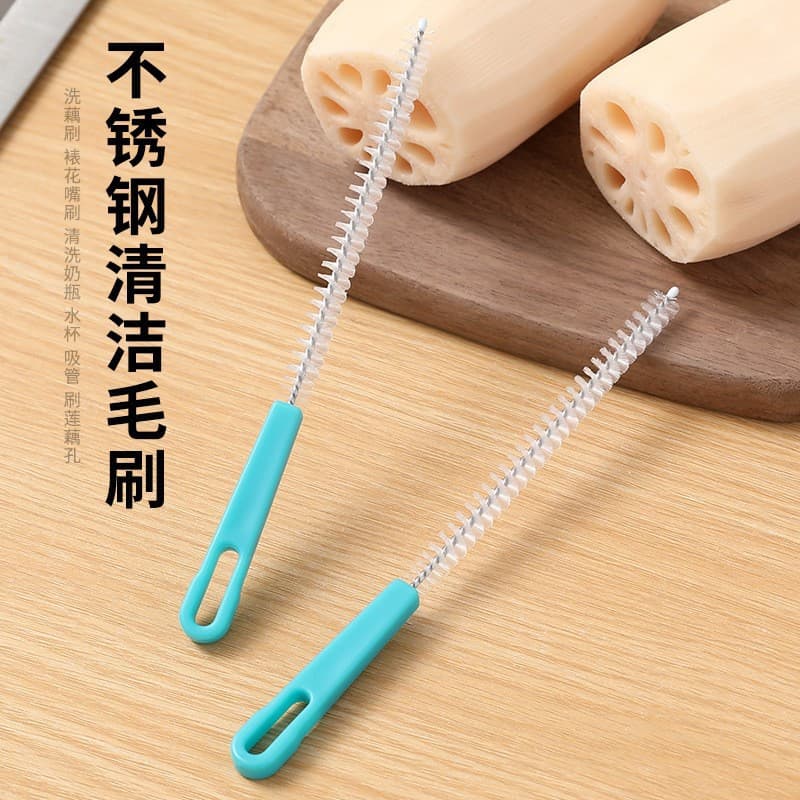 Lotus Root Brush, Piping Nozzle Brush, Cup and Milk Cup Cleaning Brush, Straw Brush, Lotus Root Hole Stainless Steel Cleaning Brush