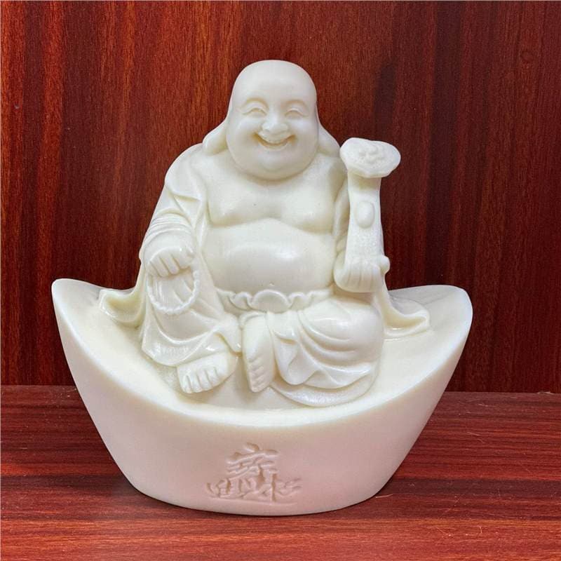 Ivory Nut Sitting on Ingot Maitreya Craft Ornament, Casual and Fashionable Desk Decor, Live Streaming Hot Seller Gift Box